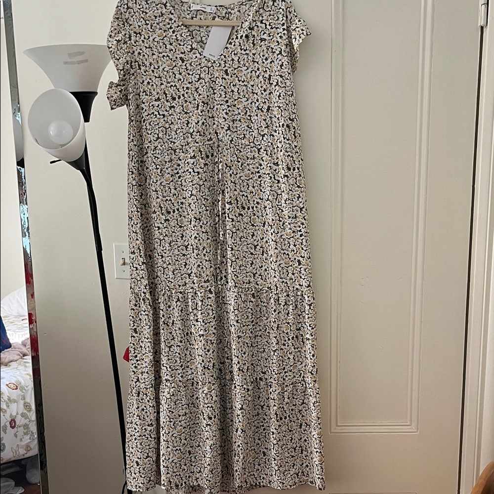 Mango casual floral maxi dress